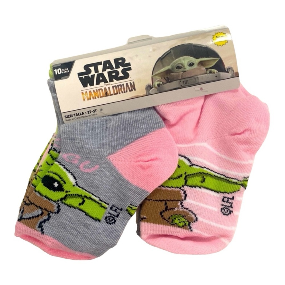 10pk Safety Toes Sock With Lining Baby Girls Size 12-14‎ Months